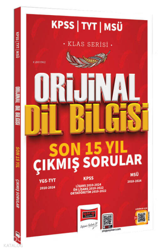 Yargı Yayınevi 2025 KPSS TYT MSÜ Klas Serisi Orijinal Dil Bilgisi Son 