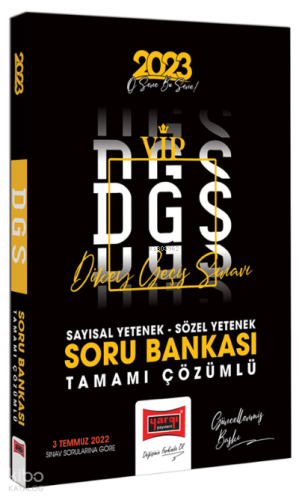 Yargı Yayınları 2023 DGS Sayısal-Sözel Yetenek Tamamı Çözümlü Soru Bankası