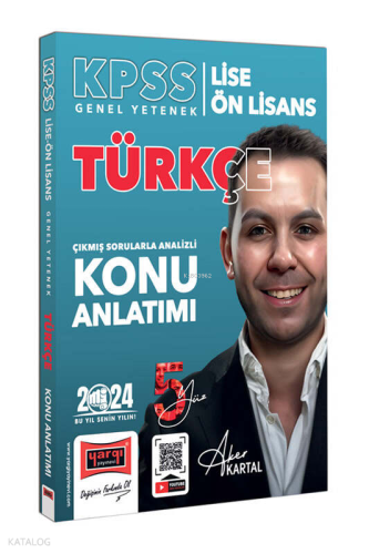 Yargı Yayınları 2024 KPSS Lise Ön Lisans 5Yüz Ekibi Türkçe Çıkmış Sorularla Desteklenmiş Analizli Konu Anlatımı (Aker Kartal)