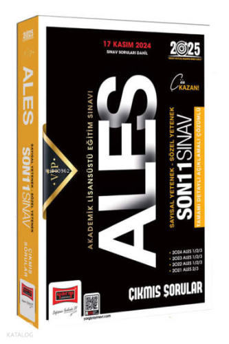Yargı Yayınları 2025 ALES VİP Son 11 Sınav Çıkmış Sorular