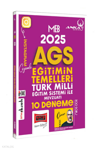 Yargı Yayınları 2025 MEB-AGS Eğitimin Temelleri Türk Milli Eğitim Sistemi ile Mevzuatı 10 Deneme