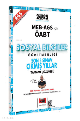 Yargı Yayınları 2025 MEB-AGS ÖABT Sosyal Bilgiler Öğretmenliği Son 5 Sınav Çıkmış Yıllar