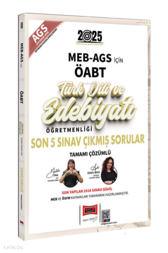 Yargı Yayınları MEB-AGS ÖABT Türk Dili ve Edebiyatı Öğretmenliği Son 5 Sınav Çıkmış Sorular