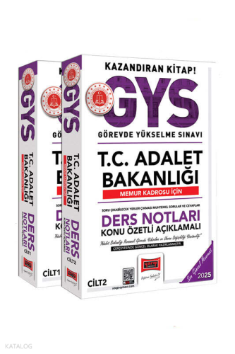 Yargı Yayınları 2025 T.C Adalet Bakanlığı Memur Kadrosu İçin Ders Notl
