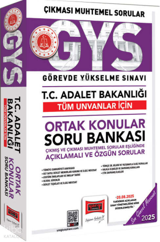 Yargı Yayınları 2025 T.C Adalet Bakanlığı Tüm Unvanlar İçin Ortak Konu