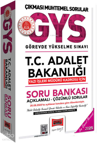 Yargı Yayınları 2025 T.C Adalet Bakanlığı Yazı İşleri Müdürü Kadrosu İçin Soru Bankası
