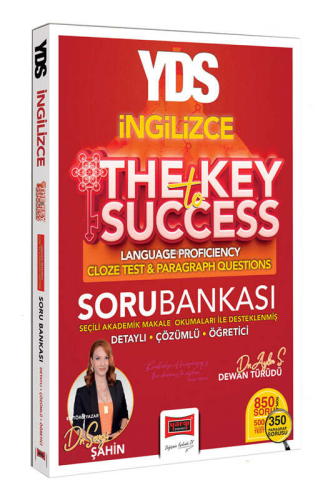 Yargı Yayınları 2025 YDS İngilizce The Key To Success Language Proficiency Cloze Test & Paragraph Questions Soru Bankası