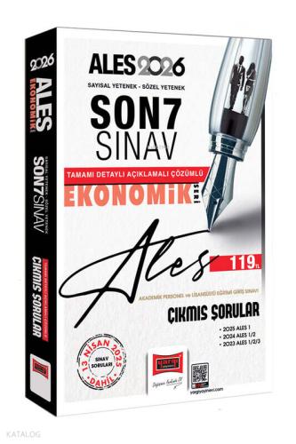 Yargı Yayınları 2026 ALES Ekonomik Seri Son 7 Sınav Çıkmış Sorular (13