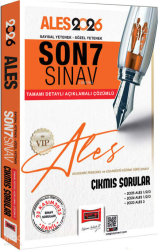 Yargı Yayınları 2026 ALES Sayısal-Sözel Yetenek Son 7 Sınav Çıkmış Sor