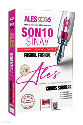 Yargı Yayınları 2026 ALES VIP Son 10 Sınav Fasikül Fasikül Çıkmış Sorular (13 Nisan 2025 Sınavı Dahil)