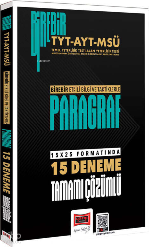 Yargı Yayınları 2026 Birebir TYT-AYT-MSÜ Paragraf Tamamı Çözümlü 15 De