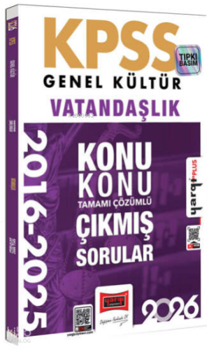 Yargı Yayınları 2026 KPSS Genel Kültür Vatandaşlık 2016-2026 Konu Konu