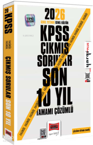 Yargı Yayınları 2026 KPSS GK-GY Tüm Dersler Tamamı Çözümlü Son 10 Yıl 