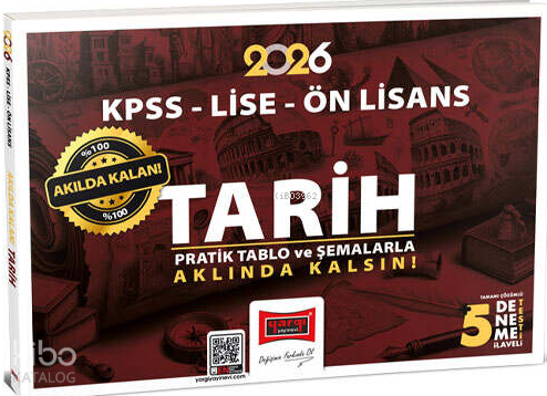 Yargı Yayınları 2026 KPSS Lise Ön Lisans Akılda Kalan Pratik Tablo ve 