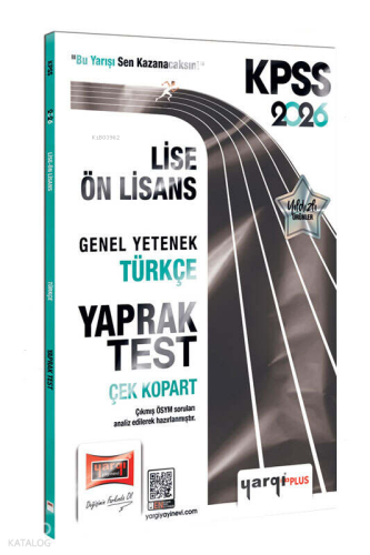 Yargı Yayınları 2026 KPSS Lise-Ön Lisans Genel Yetenek Türkçe Çek Kopa