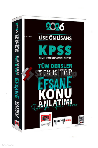 Yargı Yayınları 2026 KPSS Lise Ön Lisans GK-GY Tüm Dersler Tek Kitap Efsane Konu Anlatımı