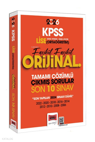 Yargı Yayınları 2026 KPSS Lise-Ortaöğretim GK-GY Fasikül Fasikül Oriji