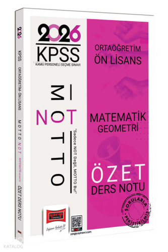 Yargı Yayınları 2026 KPSS Ortaöğretim Ön Lisans Motto Serisi Matematik