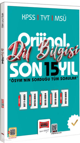 Yargı Yayınları 2026 KPSS TYT MSÜ Orijinal Dil Bilgisi Son 15 Yıl Çıkmış Sorular