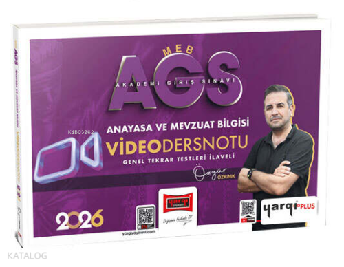 Yargı Yayınları 2026 MEB-AGS Anayasa ve Mevzuat Bilgisi Video Ders Notları