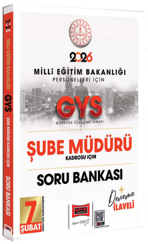 Yargı Yayınları 2026 MEB Personelleri İçin GYS Şube Müdürü Kadrosu İçin Deneme İlaveli Soru Bankası