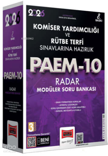 Yargı Yayınları 2026 PAEM Komiser Yardımcılığı ve Rütbe Terfi Sınavlarına Hazırlık Radar Modüler Soru Bankası