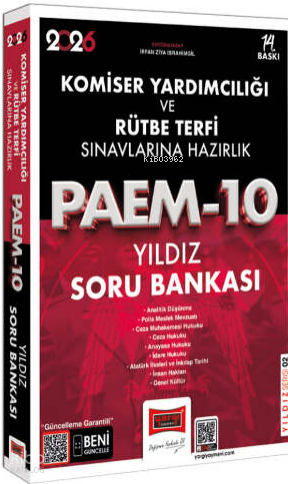 Yargı Yayınları 2026 PAEM Komiser Yardımcılığı ve Rütbe Terfi Sınavlarına Hazırlık Yıldız Soru Bankası