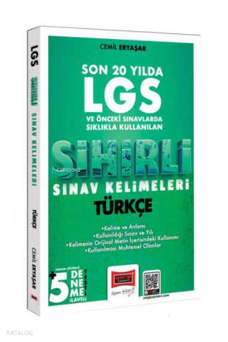 Yargı Yayınları 8.Sınıf LGS Türkçe Son 20 Yılda Sıklıkla Kullanılan Sihirli Sınav Kelimeleri