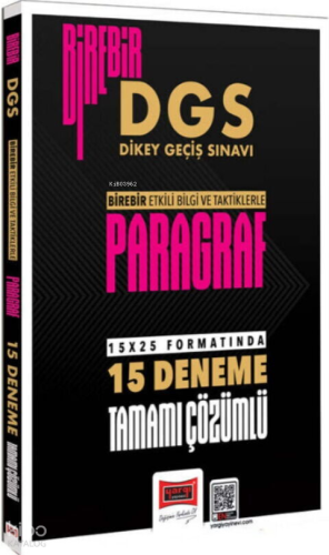 Yargı Yayınları DGS Paragraf Birebir Tamamı Çözümlü 15 Deneme | Yargı 