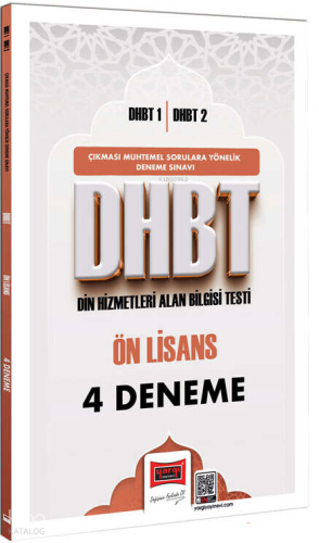 Yargı Yayınları DHBT 1 - DHBT 2 Ön Lisans 4 Deneme Sınavı | Kolektif |