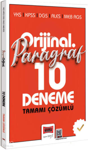 Yargı Yayınları YKS KPSS DGS ALES MEB-AGS Orijinal Paragraf Tamamı Çöz