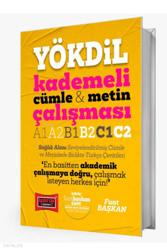 Yargı Yayınları YÖKDİL Kademeli Cümle & Metin Çalışması A1 A2 B1 B2 C1 C2