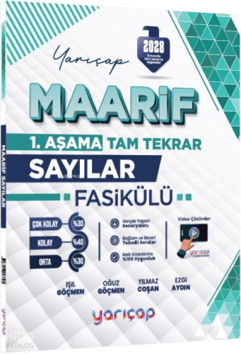 Yarı Çap 2028 YKS TYT Sayılar Maarif Fasikülü Tam Tekrar 1. Aşama