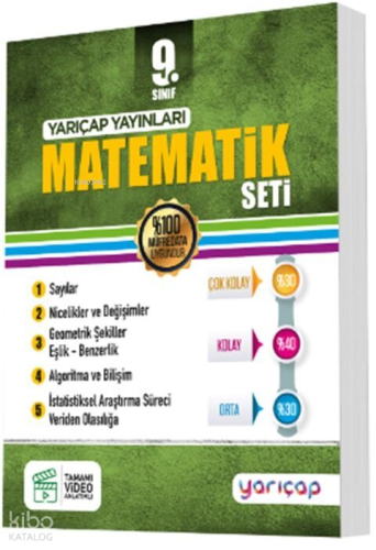 Yarı Çap Yayınları 9. Sınıf Matematik Seti