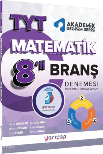 YarıÇap Yayınları TYT Matematik 8 li Branş Denemesi