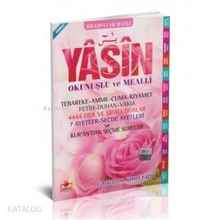 Yasin Okunuşlu ve Mealli Bilgisayar Hatlı Sureler Pembe Orta Boy (Yasin-028)