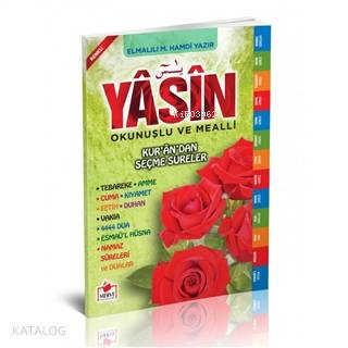 Yasin Okunuşlu ve Mealli (Orta Boy) Yeşil (Yasin-030); Kur'an'dan Seçme Sureler