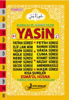 Yasin Türkçe Okunuşlu Mealli (Cami Boy-Kod:f017) | Elmalılı Muhammed H