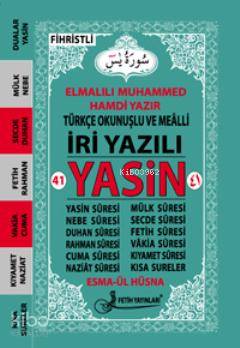 Yasin Türkçe Okunuşlu ve Mealli (İri Yazılı-Cep Boy-Kod:f024) | Elmalı