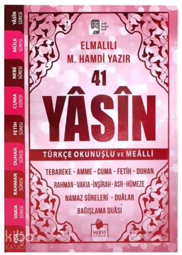Yasini Şerif Pembe Renk Türkçe Okunuşlu ve Mealli - Çanta Boy