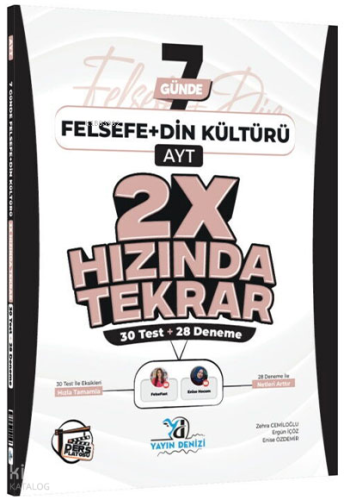 Yayın Denizi AYT Felsefe ve Din Kültürü Ders Platosu 7 Günde 2X Hızında Tekrar Deneme Ders Platosu