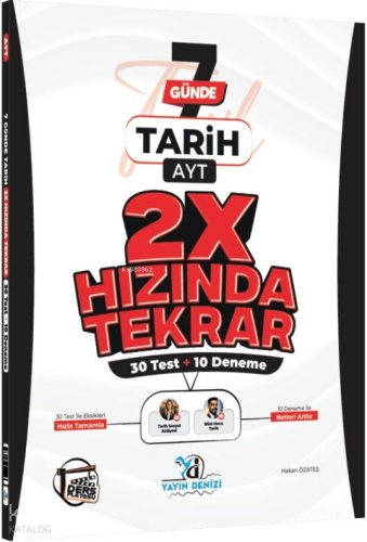 Yayın Denizi AYT Tarih Ders Platosu 7 Günde 2X Hızında Tekrar Deneme |