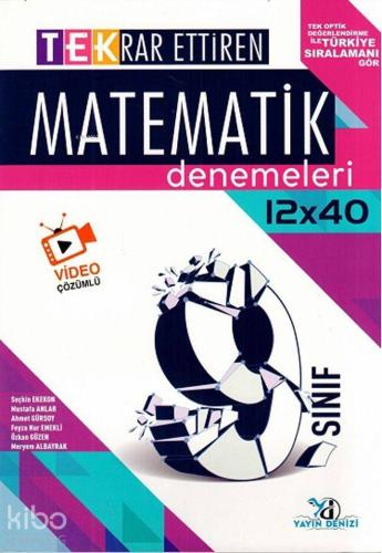 Yayın Denizi Yayınları 9. Sınıf Matematik Tekrar Ettiren 12x40 Deneme Sınavı Yayın Denizi