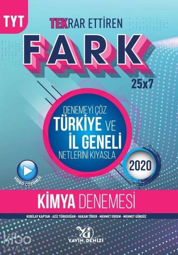 Yayın Denizi Yayınları TYT Kimya Fark Tekrar Ettiren 25 x 7 Denemesi Yayın Denizi