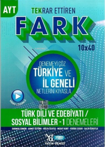 Yayın Denizi Yks Ayt Pro Fark Deneme Sosyal Bilimler 1 - 2021 | Kolekt