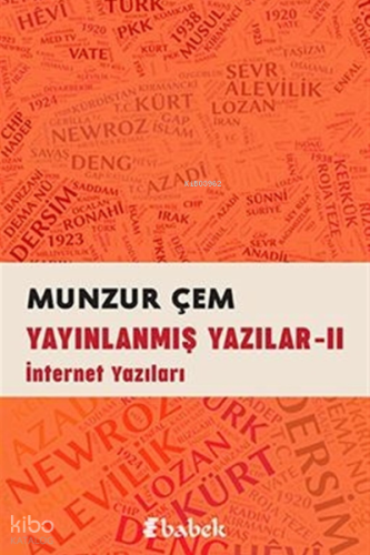 Yayınlanmış Yazılar -2 | Munzur Çem | Babek Yayınları