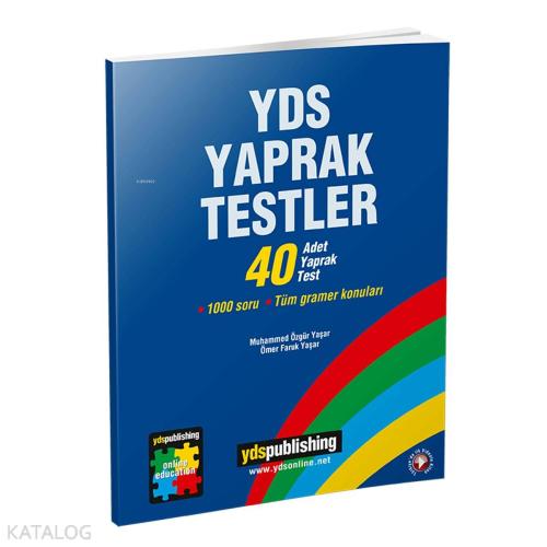 YDS Yaprak Testler  40 Adet Yaprak Test