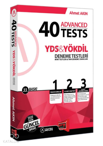 YDS & YÖKDİL 40 Advanced Tests | Ahmet Akın | Yargı Yayınevi
