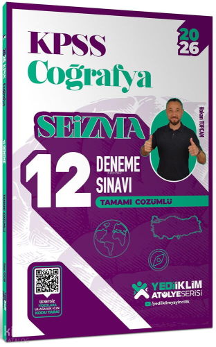 Yediiklim 2026 KPSS Atölye Serisi Coğrafya Seizma Tamamı Çözümlü 12 De