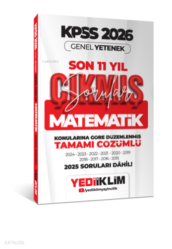 Yediiklim 2026 KPSS Genel Yetenek Matematik Konularına Göre Tamamı Çöz